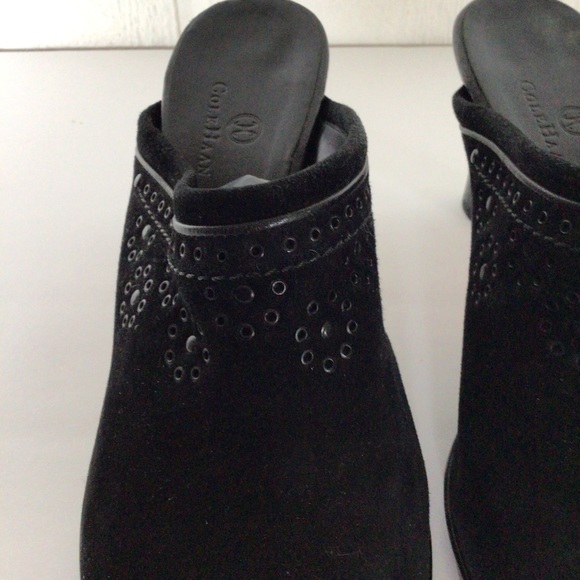 COLE HAAN BLACK SUEDE CLOGS SIZE 9.5 - Picture 8 of 16
